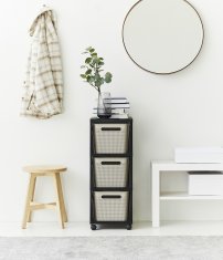 eoshop Komoda BRISEN 3x16 L - antracit/kapucino