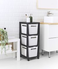 eoshop Komoda BRISEN 3x16 L - antracit/bela