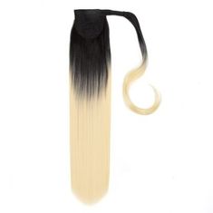Vipbejba Sintetični čop na trak/pramen, raven, ombre črne-platinum blond S11