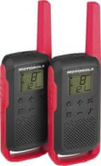 Motorola TLKR T62 rdeči radio (2 kosa, doseg do 8 km)