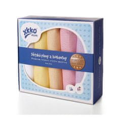 XKKO KIKKO Otroške plenice iz organskega bombaža Old Times 70x70 (5 kosov) - pastelne, za deklice