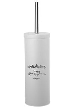 AQUALINE Stoječa WC ščetka NICEA, bela, vintage dizajn