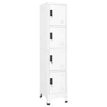 Vidaxl vidaXL Omarica s ključavnico bela 38x45x180 cm jeklo