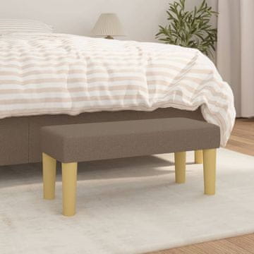 Vidaxl vidaXL Klop, sivo-rjava, 70x30x30 cm, oblazinjena s tkanino