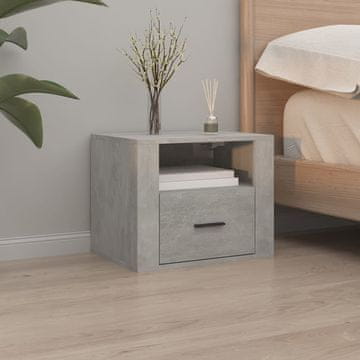 Vidaxl vidaXL Stenska nočna omarica 50x36x40 cm betonsko siva
