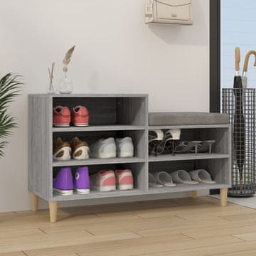 Vidaxl vidaXL Omarica za čevlje, siva, hrast sonoma, 102x36x60 cm