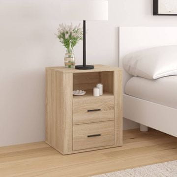 Vidaxl vidaXL Nočna omarica, hrast sonoma, 50x36x60 cm, material na osnovi lesa