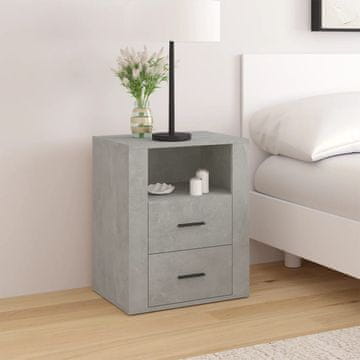 Vidaxl vidaXL Nočna omarica betonsko siva 50x36x60 cm