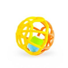 Baby Mix Interaktivna svetleča in igrajoča ropotuljica balon rumene barve