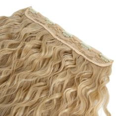 Vipbejba Sintetični clip-on lasni podaljški na 1 zaveso, izredno skodrani, medeno blond z blond konicami F23