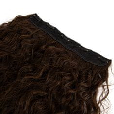 Vipbejba Sintetični clip-on lasni podaljški na 1 zaveso, izredno skodrani, pramenasto rjavi Y10