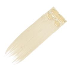 Vipbejba Sintetični clip-on lasni podaljški na 3 zavese, ravni, platinum blond F19