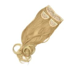 Vipbejba Sintetični clip-on lasni podaljški na 3 zavese, skodrani, svetlo pramenasto blond F15