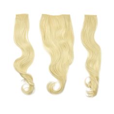 Vipbejba Sintetični clip-on lasni podaljški na 3 zavese, skodrani, svetlo blond F18 
