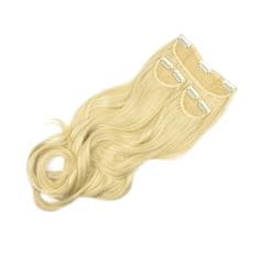Vipbejba Sintetični clip-on lasni podaljški na 3 zavese, skodrani, svetlo blond F18 