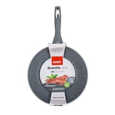 Banquet WOK ponev z neprijemljivo površino GRANITE Grey 28 cm, komplet 4 kosov