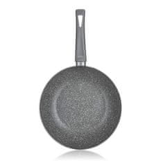 Banquet WOK ponev z neprijemljivo površino GRANITE PR 28 x 8 cm, indukcija, komplet 4 kosov