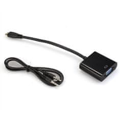 Northix MINI HDMI v VGA z zvočno podporo - adapter / PLUG and PLAY 