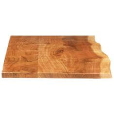 Vidaxl Površina za kopalniško toaletno mizo trdna akacija 140x52x2,5cm