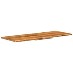 Vidaxl Površina za kopalniško toaletno mizo trdna akacija 140x52x2,5cm