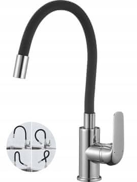 shumee Fleksibilna armatura za kuhinjsko korito ELZA črna