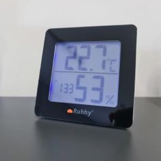 Ruhhy Večfunkcijski elektronski LCD termometer črn