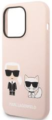 Karl Lagerfeld Choupette ovitek za iPhone 14 Pro Max, silikonski, roza (KLHCP14XSSKCI)