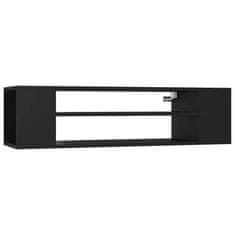 Vidaxl Viseča TV omarica črna 100x30x26,5 cm iverna plošča