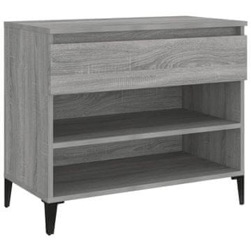 Vidaxl Omarica za čevlje siva sonoma 70x36x60 cm inženirski les