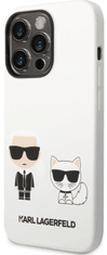 Karl Lagerfeld Choupette ovitek za iPhone 14 Pro, silikonski, bel (KLHCP14LSSKCW)