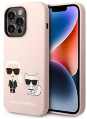 Karl Lagerfeld Choupette ovitek za iPhone 14 Pro, silikonski, roza (KLHCP14LSSKCI)