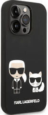 Karl Lagerfeld Choupette ovitek za iPhone 14 Pro, silikonski, črn (KLHCP14LSSKCK)