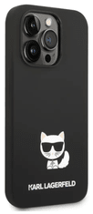 Karl Lagerfeld Choupette Body ovitek za iPhone 14 Pro, silikonski, črn (KLHCP14LSLCTBK)