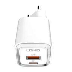 LDNIO A2318M MFi omrežni polnilnik, USB-C+USB, USB-C na Lightning 20W