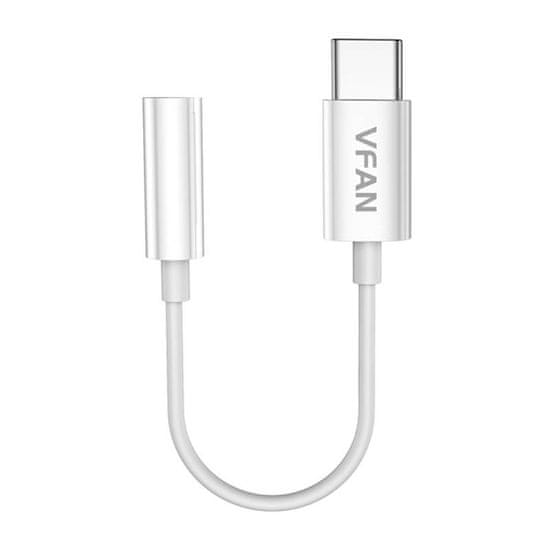 slomart L08 Kabel USB-C z mini jack 3,5 mm AUX, 10 cm (bel)