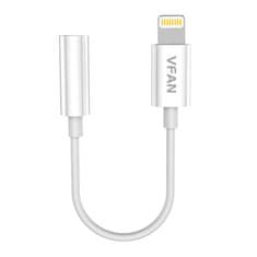 Vipfan Kabel L07 Lightning za mini jack 3,5 mm AUX, 10 cm (bel)