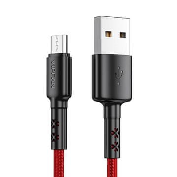 slomart Kabel USB-Mikro USB X02, 3A, 1,8 m (rdeč)