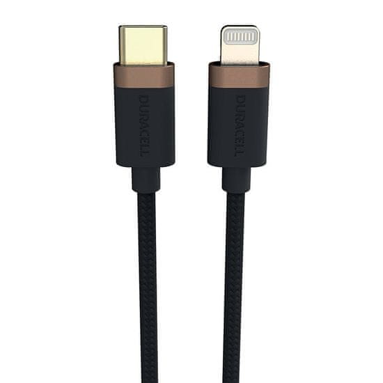 Duracell Kabel USB-C Lightning 1m (črn)