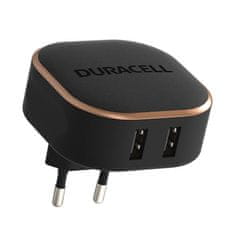Duracell USB 3,4A 17W omrežni polnilnik (črn)