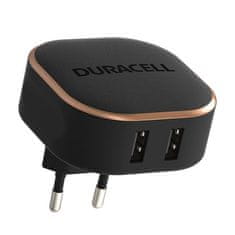 Duracell 2xUSB 2,4A 24W omrežni polnilnik (črn)