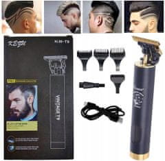 Malatec 1500 mAh akumulatorski strižnik za lase in brado – prirezovalnik LCD