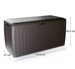 nabbi Vrtna skrinja MBBD290 290 l - rjava