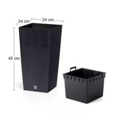 nabbi Plastični cvetlični lonec DRTS240 24 cm - antracit
