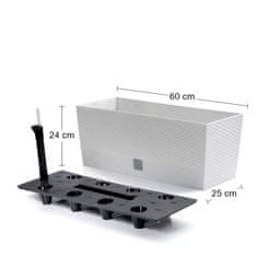 nabbi Samozalivalni plastični lonec DRTC600 60 cm - bel