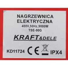 Kraft&Dele 3fazni industrijski električni grelec s termostatom 10kW