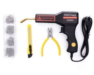 Kraft&Dele Električni spajkalnik 50W za varjenje plastike z LED + 200 sponk