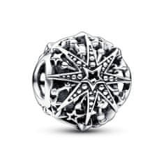 Pandora Bleščeč srebrn obesek Snežinka 792360C00