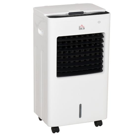 HOMCOM izparilni hladilnik zraka z daljinskim upravljalnikom in 8,5l rezervoarjem, ventilator z ledom, 9 funkcij, časovnik 7,5h in
oscilacija, 75W, bel
