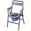 HOMCOM HOMCOM zložljiv toaletni stol s snemljivo straniščno školjko za starejše in invalide iz železnih cevi in plastike 52 x 50 x 75 cm