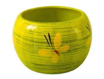 eoshop Pokrov za cvetlični lonec METULJ GRIVA keramični sijajni d16x16cm